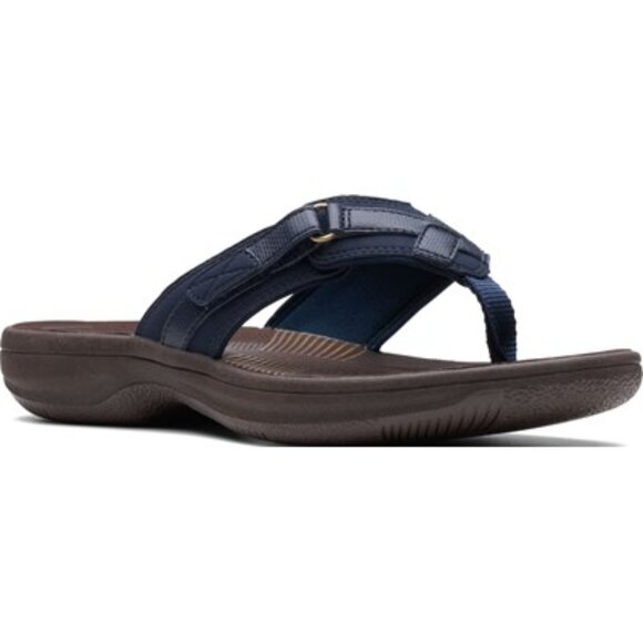 Clarks - Womens Breeze Sea Flip Flops, size 7 US womens, color brown. - Picture 1 of 5